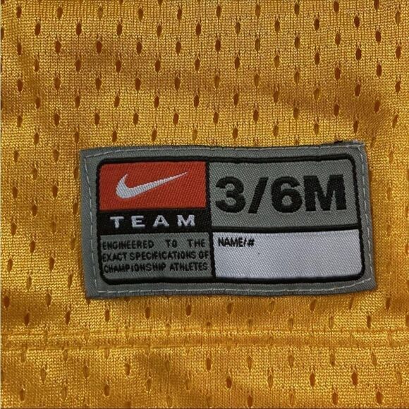 Nike Kids Yellow Cal Golden Bears #1 Long Sleeve Football Jersey Shirt Size 3/6M - Picture 4 of 9